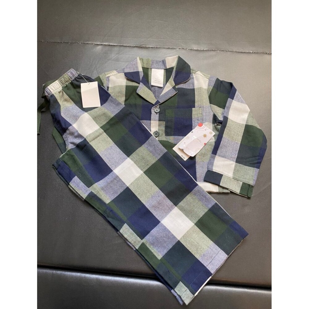 NWT Plaid Christmas pajama set toddler boys size 2-3